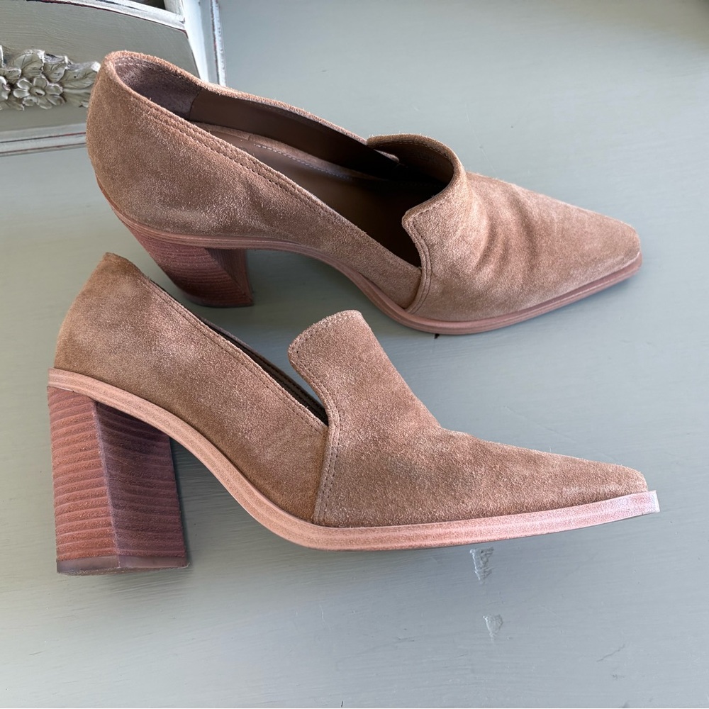 Vince Camuto Wevenly Tan Suede Pumps - 8